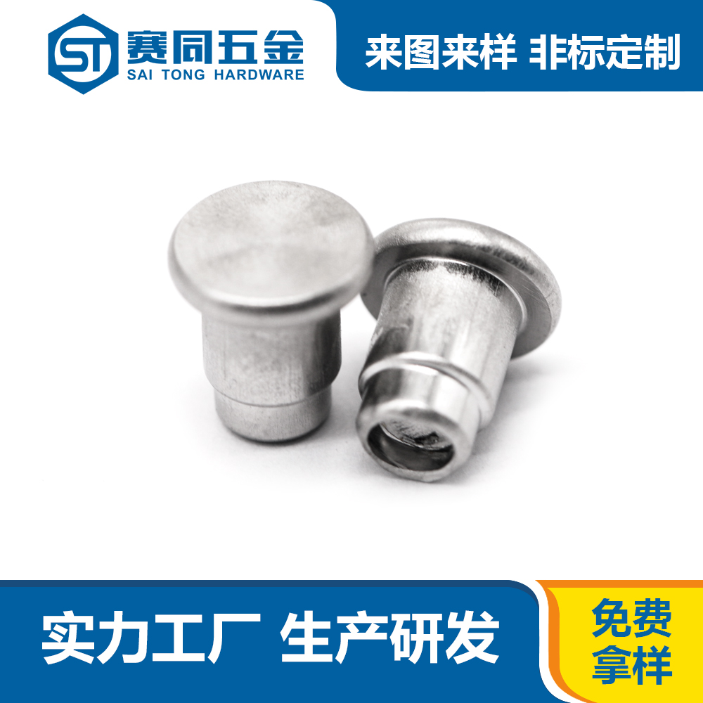 不锈钢平头半空心台阶铆钉